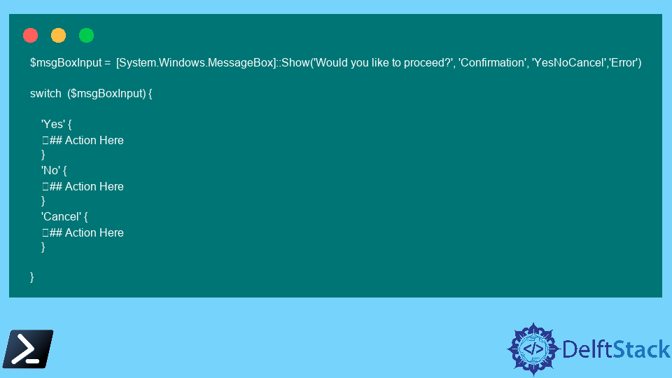 Display Message Box In PowerShell Delft Stack